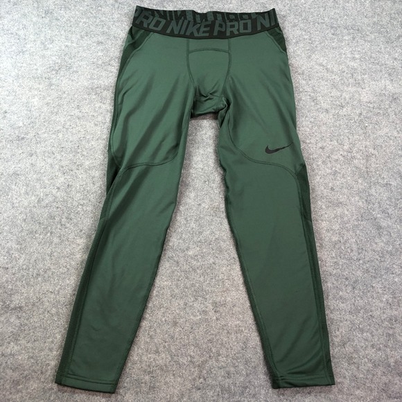Nike Other - Nike Hyperwarm Compression Mens Pants XL Dark Green Stretch Training Combat